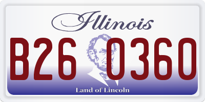 IL license plate B260360
