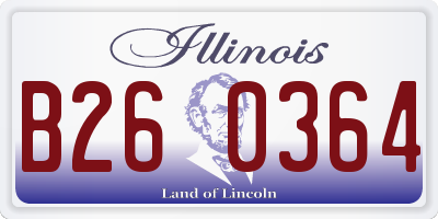IL license plate B260364