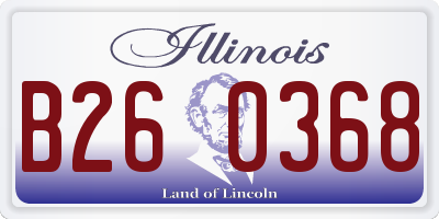 IL license plate B260368