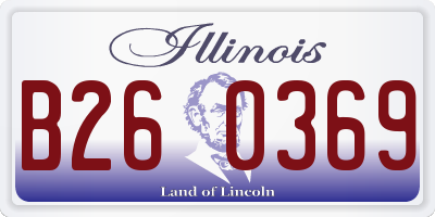IL license plate B260369