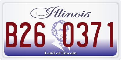 IL license plate B260371