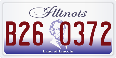 IL license plate B260372