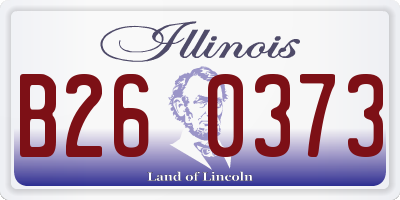 IL license plate B260373