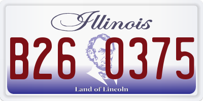 IL license plate B260375