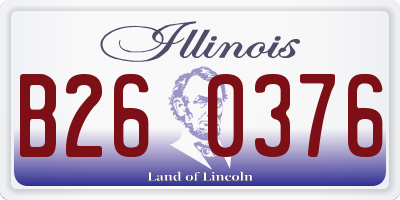 IL license plate B260376