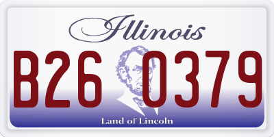 IL license plate B260379