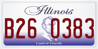IL license plate B260383