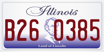 IL license plate B260385