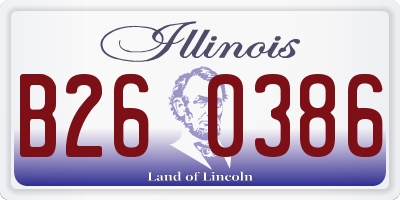IL license plate B260386