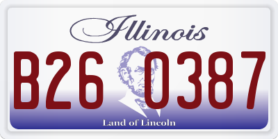 IL license plate B260387