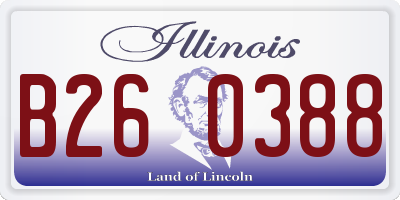IL license plate B260388