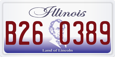 IL license plate B260389