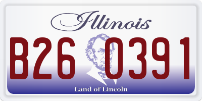 IL license plate B260391