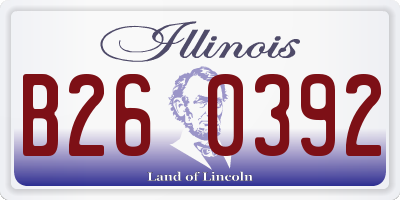 IL license plate B260392