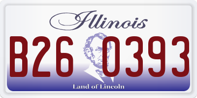 IL license plate B260393