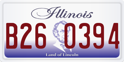 IL license plate B260394
