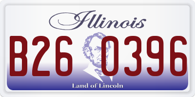 IL license plate B260396