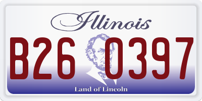 IL license plate B260397