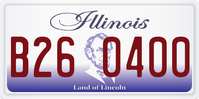 IL license plate B260400