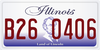 IL license plate B260406