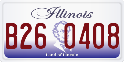 IL license plate B260408