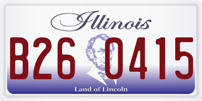 IL license plate B260415
