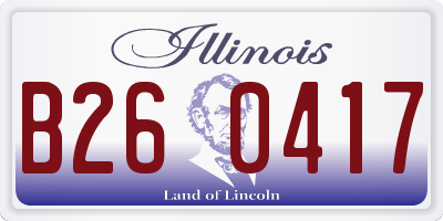 IL license plate B260417