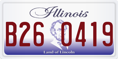 IL license plate B260419