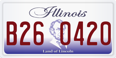 IL license plate B260420