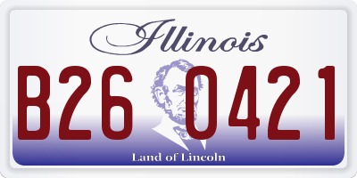 IL license plate B260421