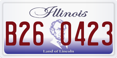 IL license plate B260423