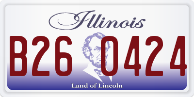 IL license plate B260424