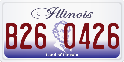 IL license plate B260426