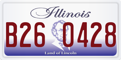 IL license plate B260428