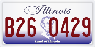 IL license plate B260429