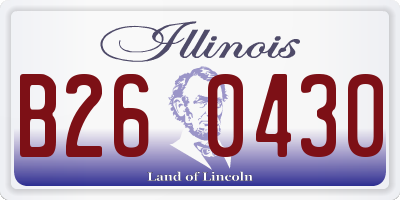 IL license plate B260430