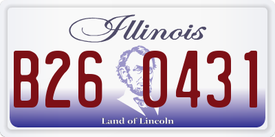 IL license plate B260431