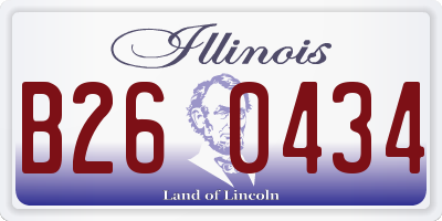 IL license plate B260434