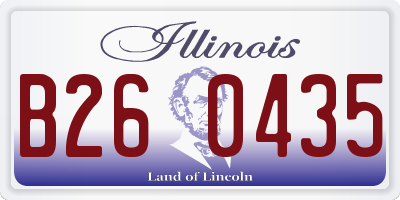 IL license plate B260435