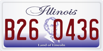 IL license plate B260436