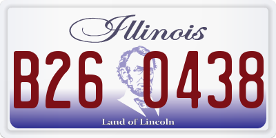 IL license plate B260438