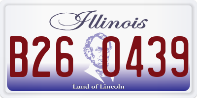 IL license plate B260439