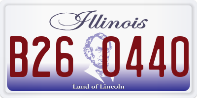 IL license plate B260440