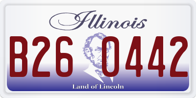 IL license plate B260442