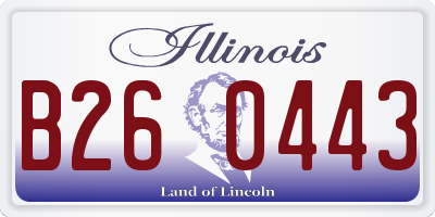 IL license plate B260443