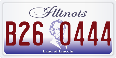 IL license plate B260444