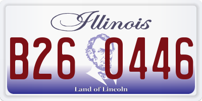 IL license plate B260446