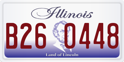 IL license plate B260448