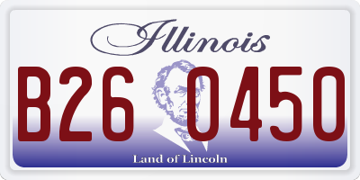 IL license plate B260450