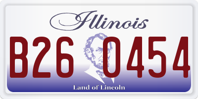IL license plate B260454